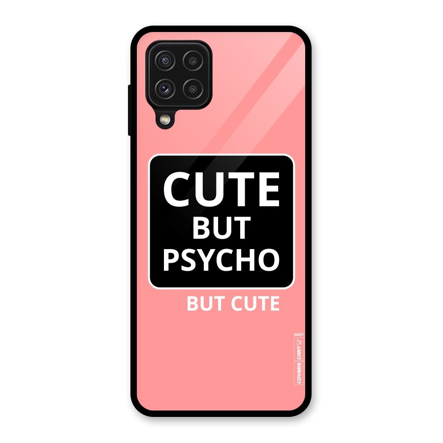 Psycho But Cute Glass Back Case for Galaxy A22 4G