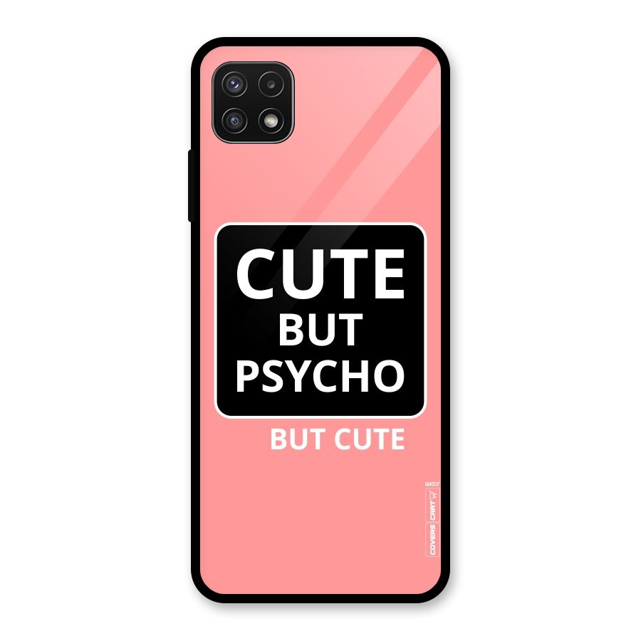 Psycho But Cute Glass Back Case for Galaxy A22 5G