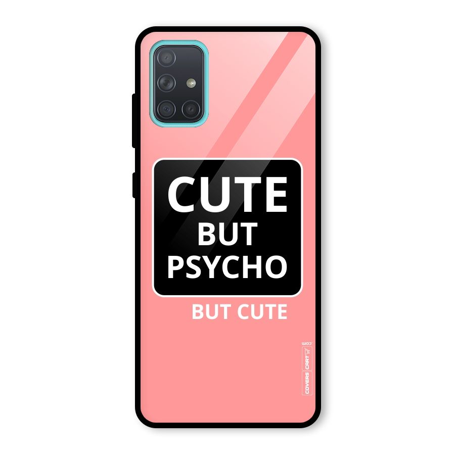 Psycho But Cute Glass Back Case for Galaxy A71