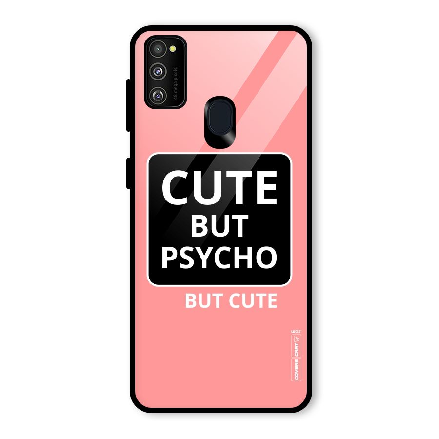 Psycho But Cute Glass Back Case for Galaxy M30s