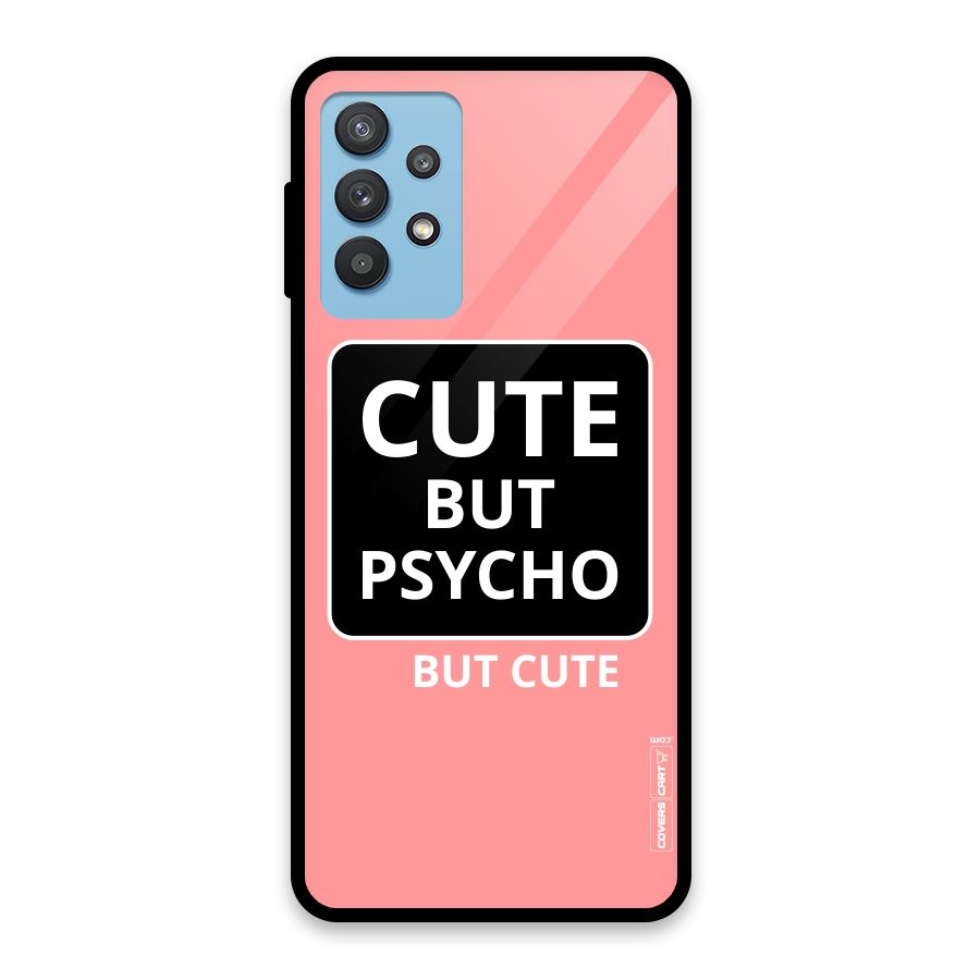 Psycho But Cute Glass Back Case for Galaxy M32 5G