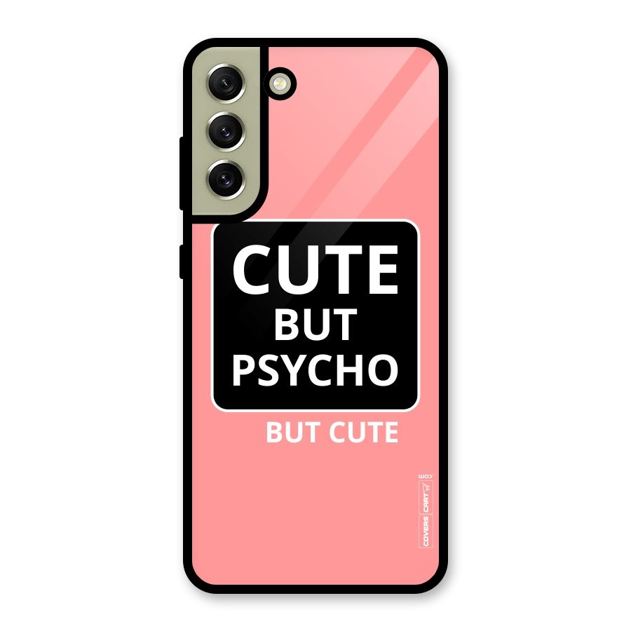 Psycho But Cute Glass Back Case for Galaxy S21 FE 5G