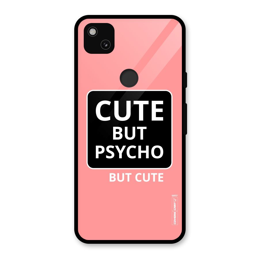 Psycho But Cute Glass Back Case for Google Pixel 4a