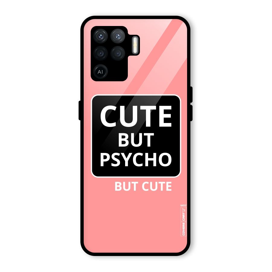 Psycho But Cute Glass Back Case for Oppo F19 Pro