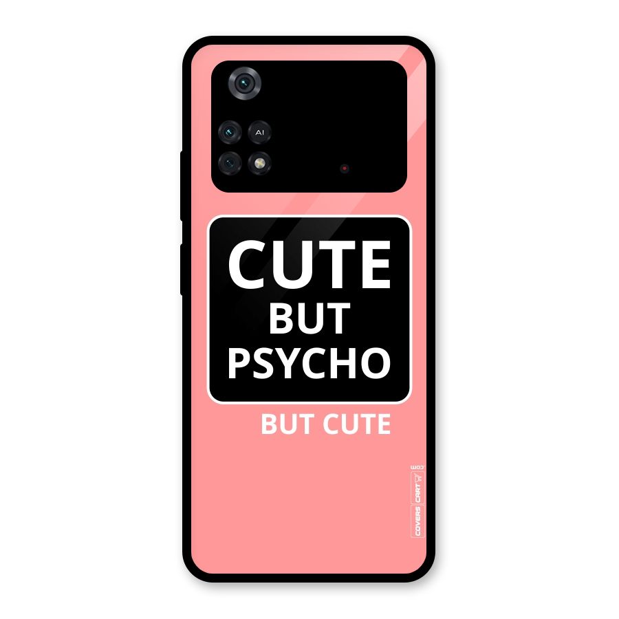 Psycho But Cute Glass Back Case for Poco M4 Pro 4G