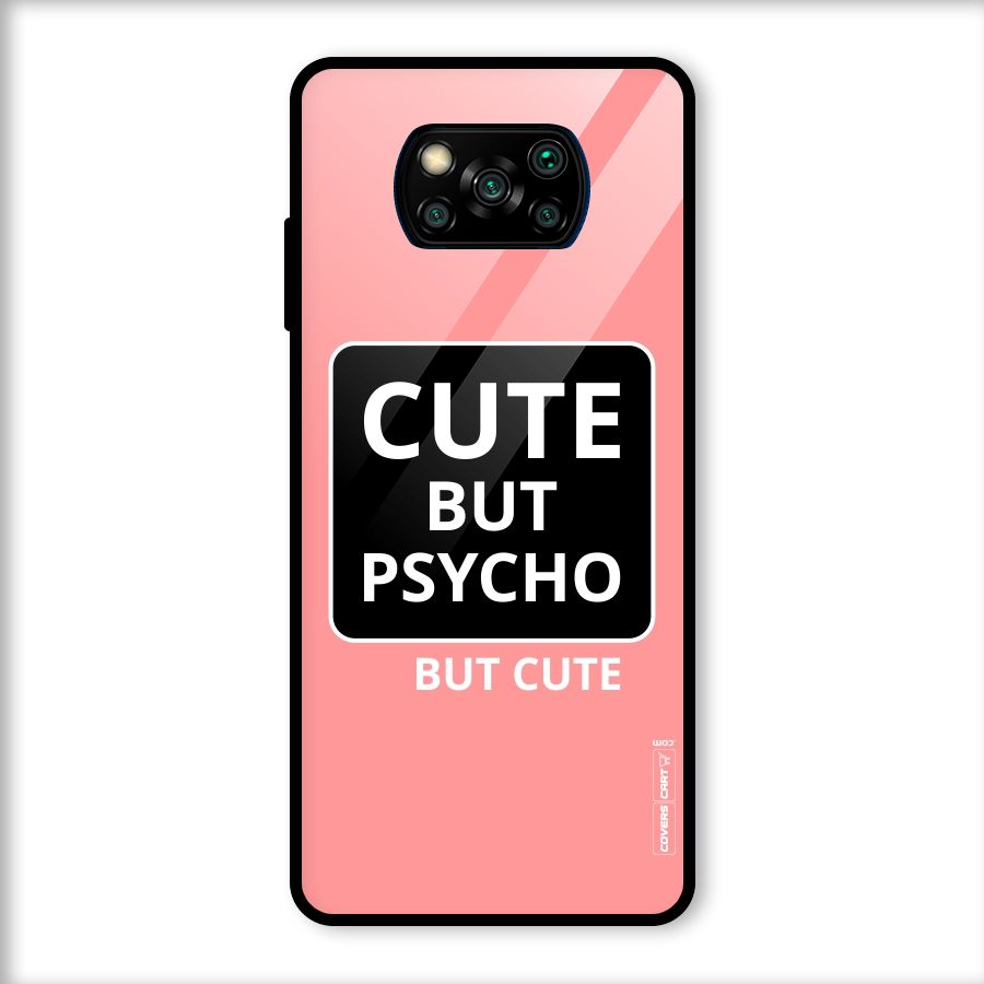 Psycho But Cute Glass Back Case for Poco X3