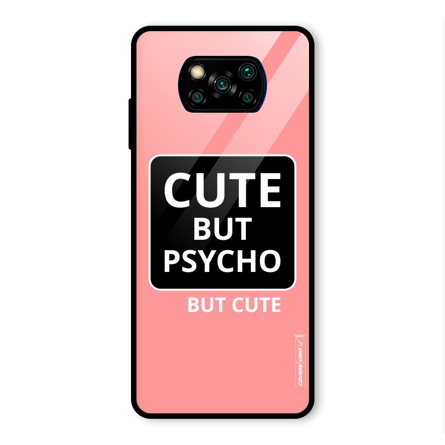 Psycho But Cute Glass Back Case for Poco X3 Pro