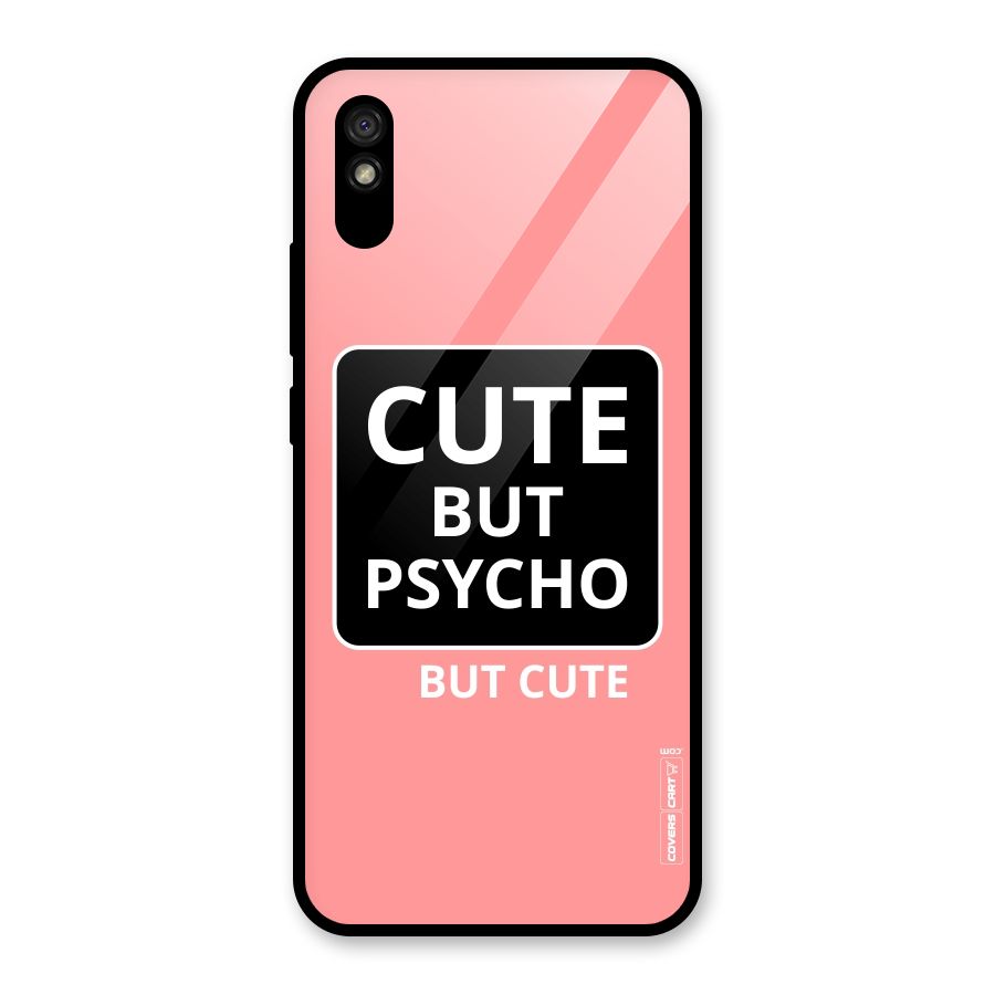 Psycho But Cute Glass Back Case for Redmi 9A