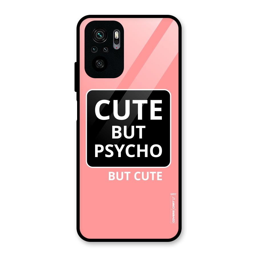 Psycho But Cute Glass Back Case for Redmi Note 10S
