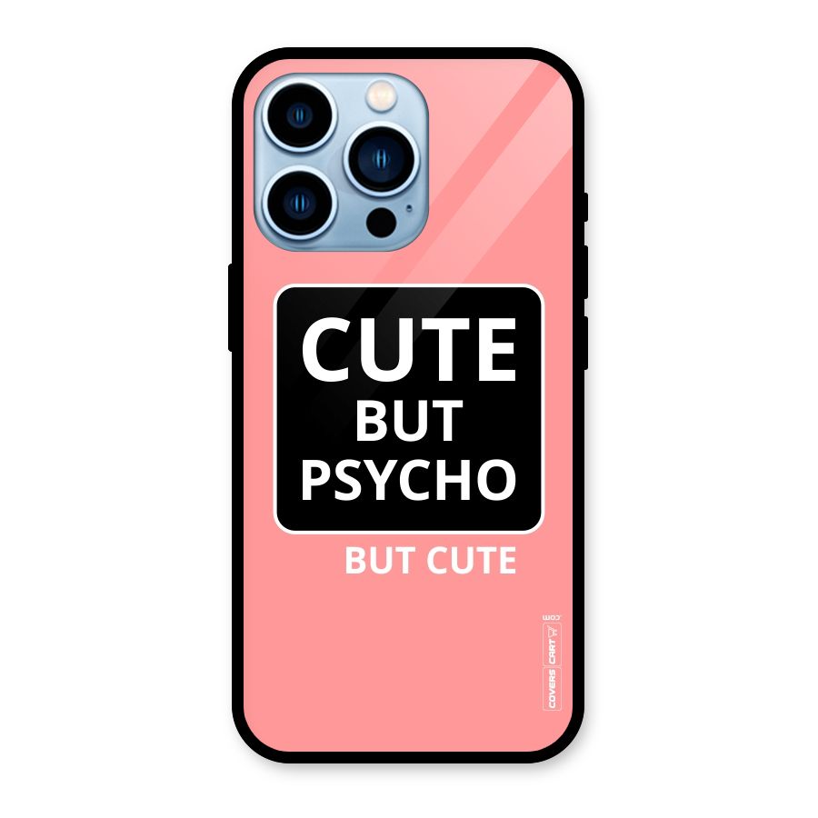 Psycho But Cute Glass Back Case for iPhone 13 Pro