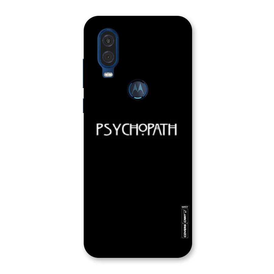 Psycopath Alert Back Case for Motorola One Vision