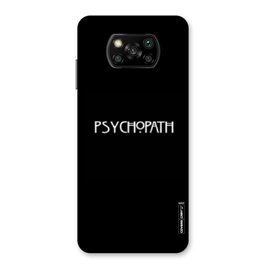 Psycopath Alert Back Case for Poco X3