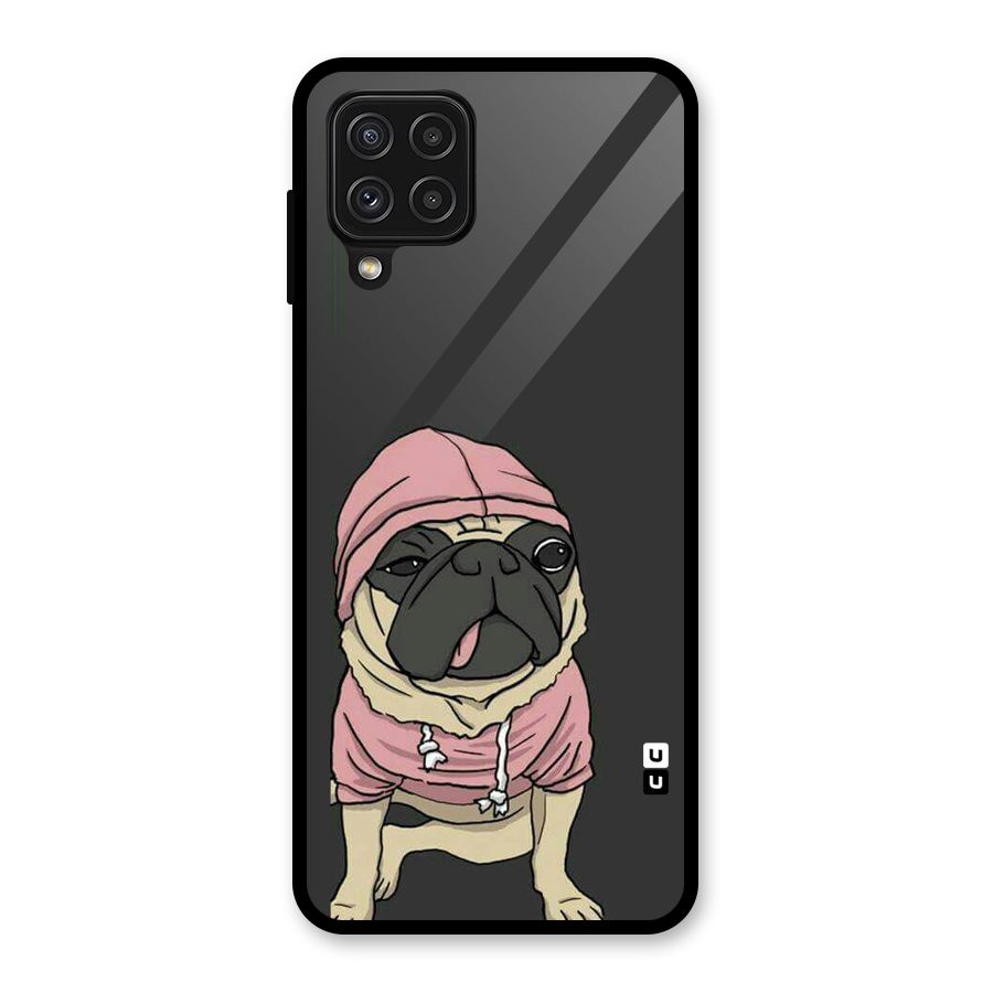 Pug Swag Glass Back Case for Galaxy A22 4G