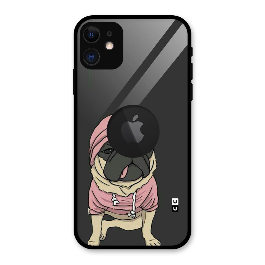 Pug Swag Glass Back Case for iPhone 11 Logo Cut