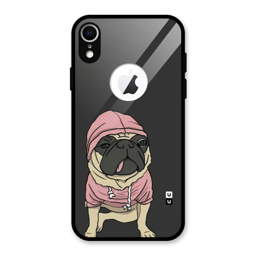 Pug Swag Glass Back Case for iPhone XR Logo Cut