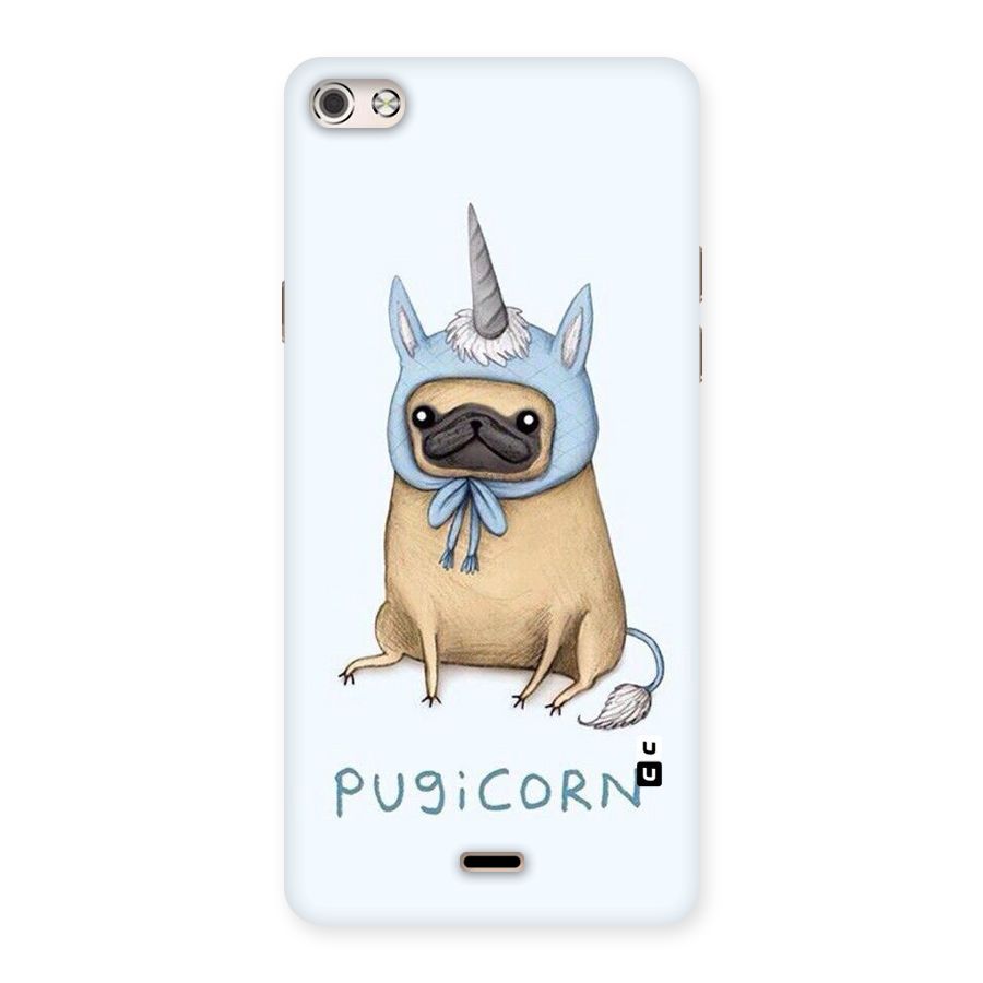 Pugicorn Back Case for Micromax Canvas Silver 5