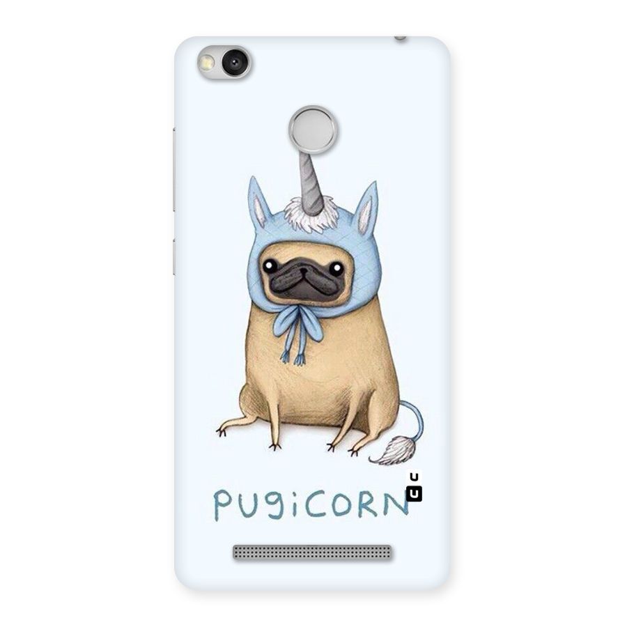 Pugicorn Back Case for Redmi 3S Prime