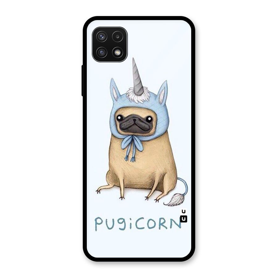 Pugicorn Glass Back Case for Galaxy A22 5G