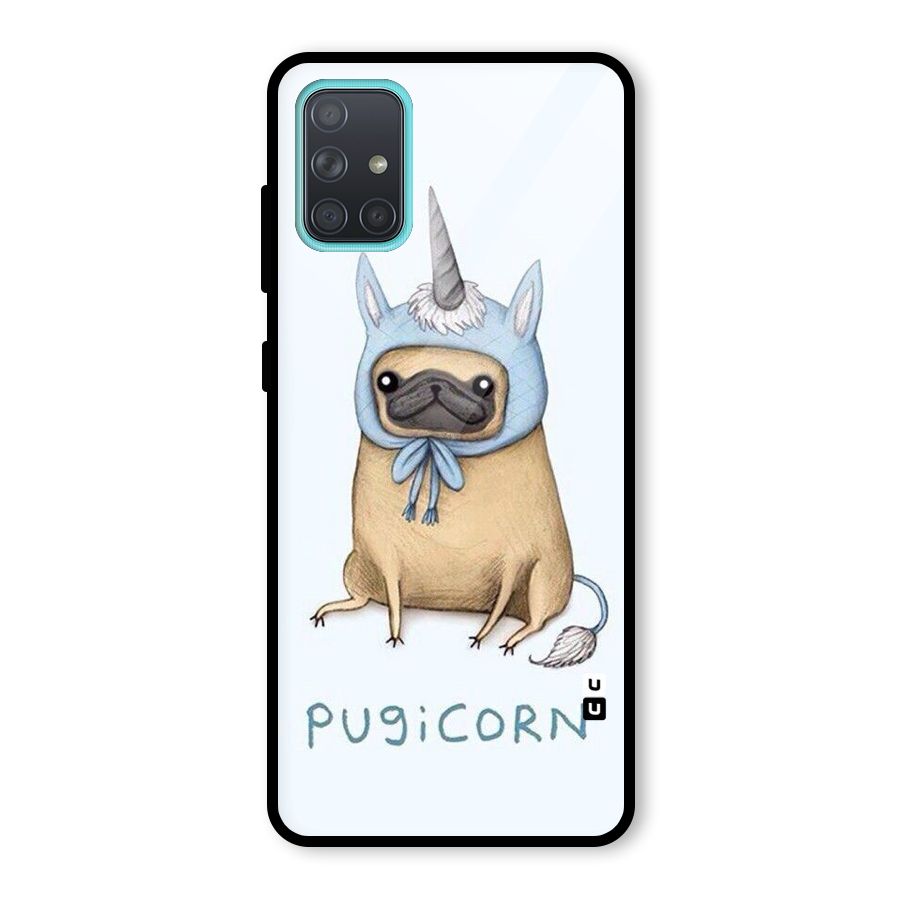 Pugicorn Glass Back Case for Galaxy A71