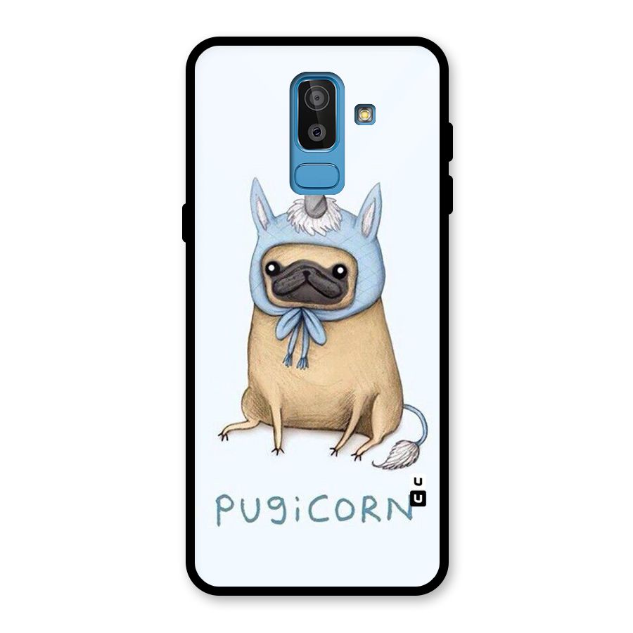 Pugicorn Glass Back Case for Galaxy J8
