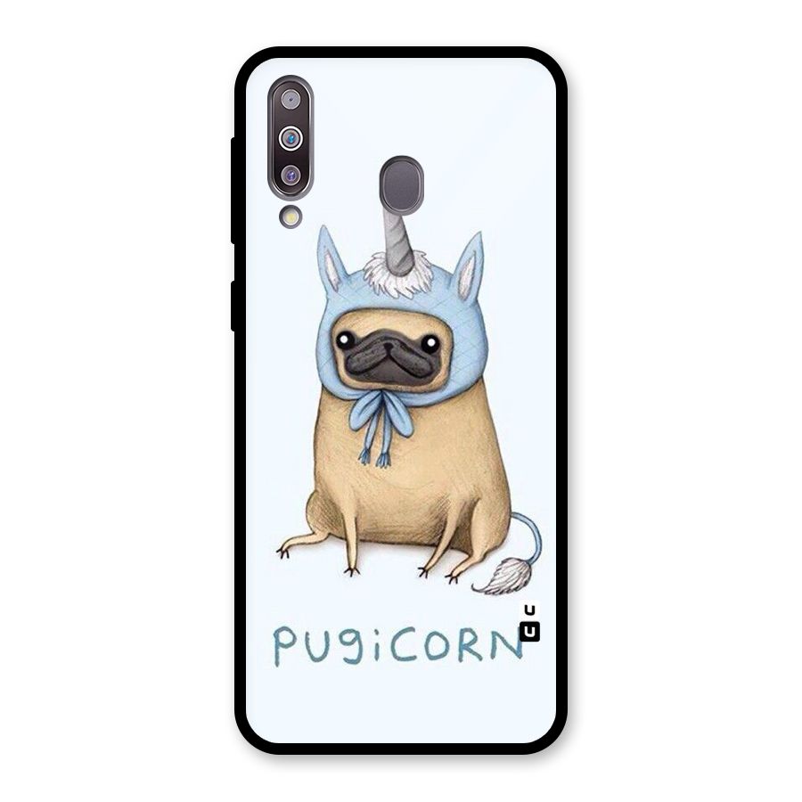 Pugicorn Glass Back Case for Galaxy M30