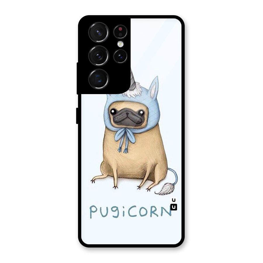Pugicorn Glass Back Case for Galaxy S21 Ultra 5G
