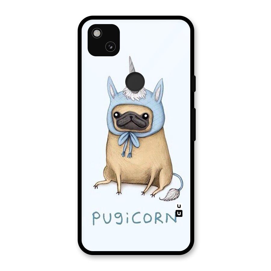 Pugicorn Glass Back Case for Google Pixel 4a
