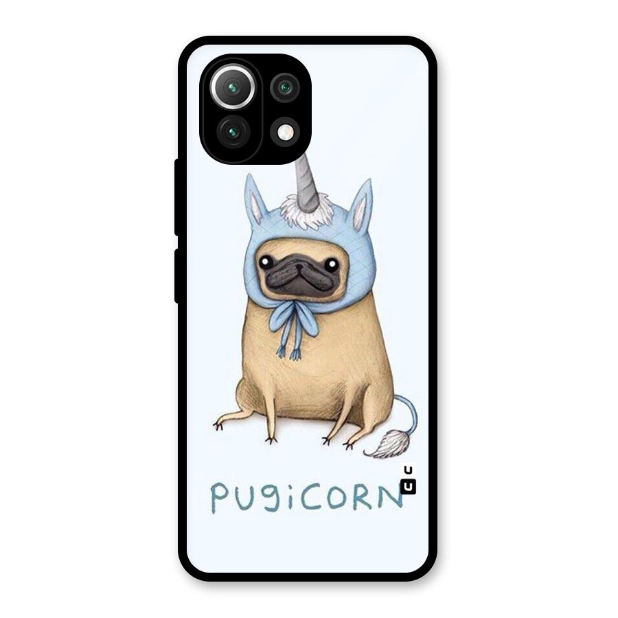 Pugicorn Glass Back Case for Mi 11 Lite