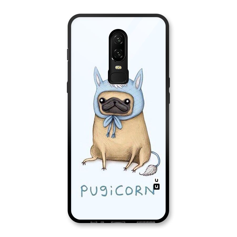 Pugicorn Glass Back Case for OnePlus 6