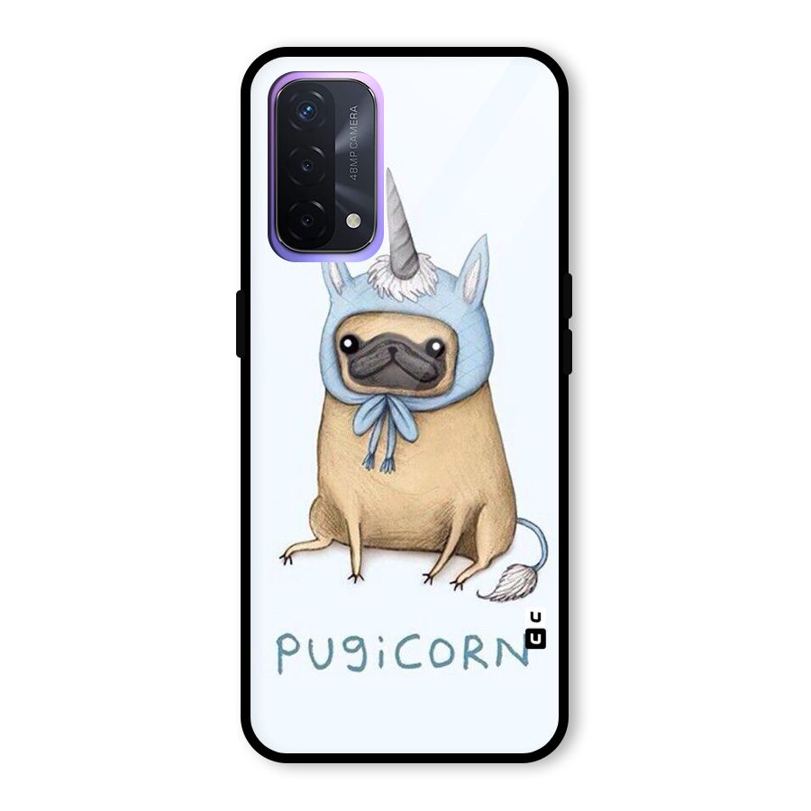 Pugicorn Glass Back Case for Oppo A74 5G