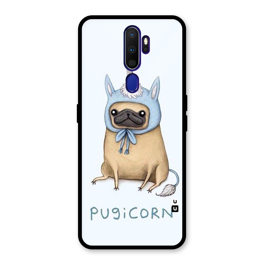 Pugicorn Glass Back Case for Oppo A9 (2020)