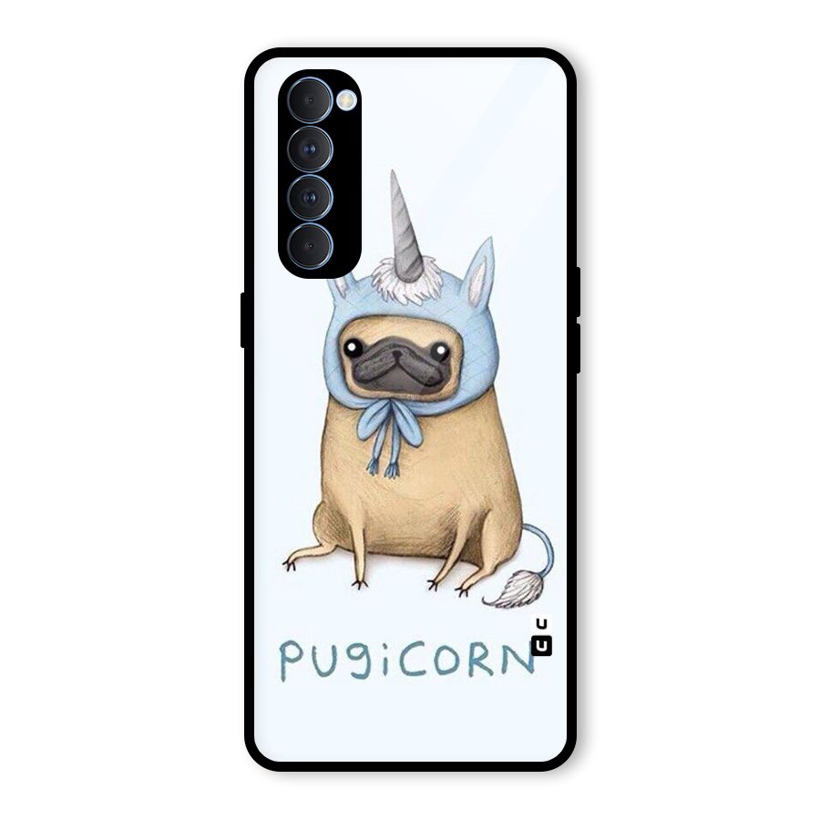Pugicorn Glass Back Case for Oppo Reno4 Pro