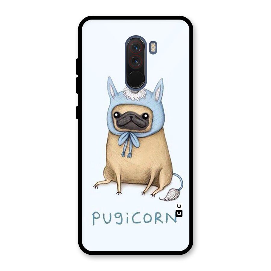 Pugicorn Glass Back Case for Poco F1