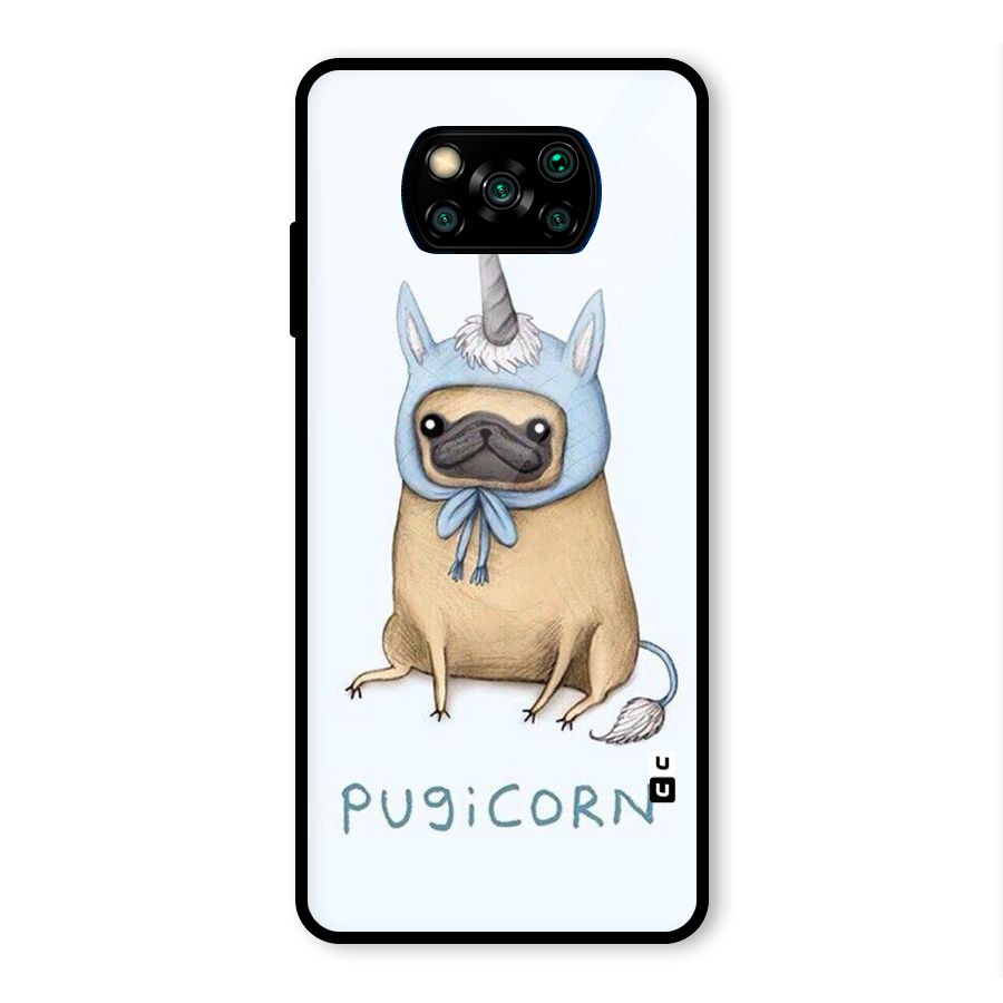 Pugicorn Glass Back Case for Poco X3 Pro