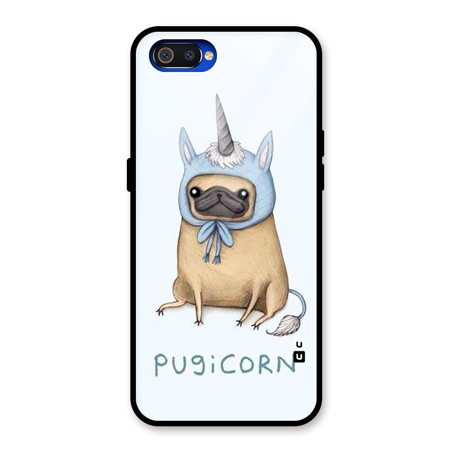 Pugicorn Glass Back Case for Realme C2