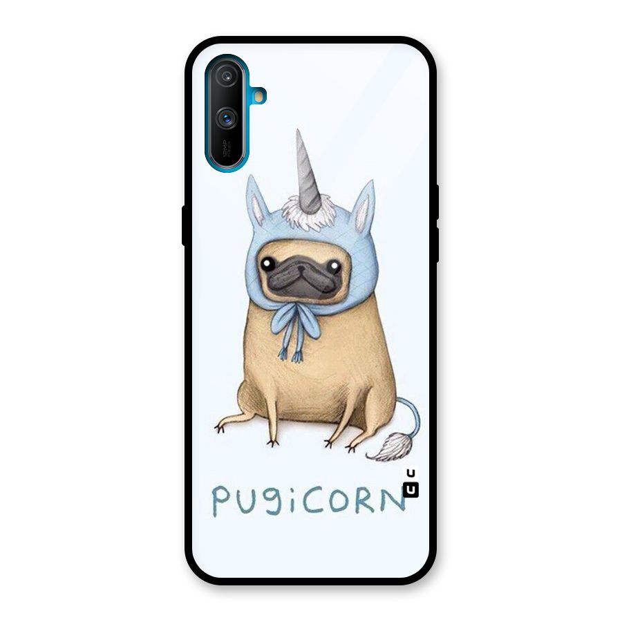 Pugicorn Glass Back Case for Realme C3