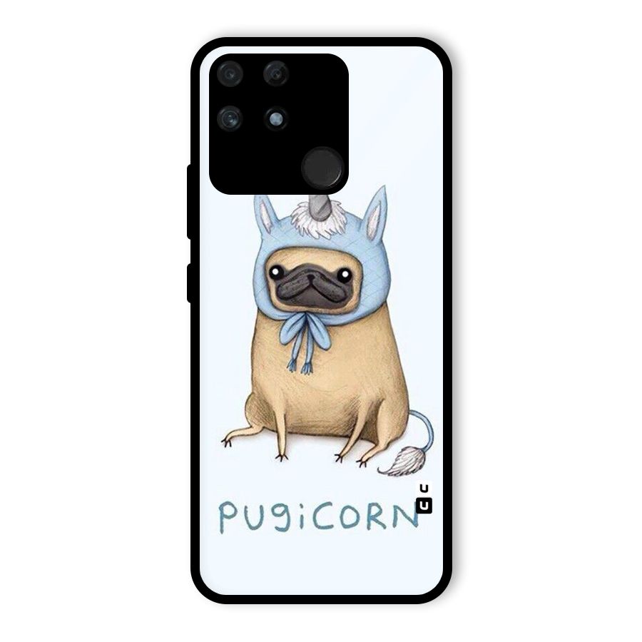 Pugicorn Glass Back Case for Realme Narzo 50A