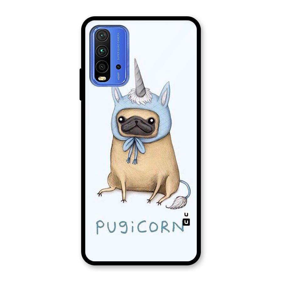 Pugicorn Glass Back Case for Redmi 9 Power