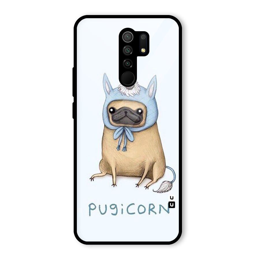 Pugicorn Glass Back Case for Redmi 9 Prime