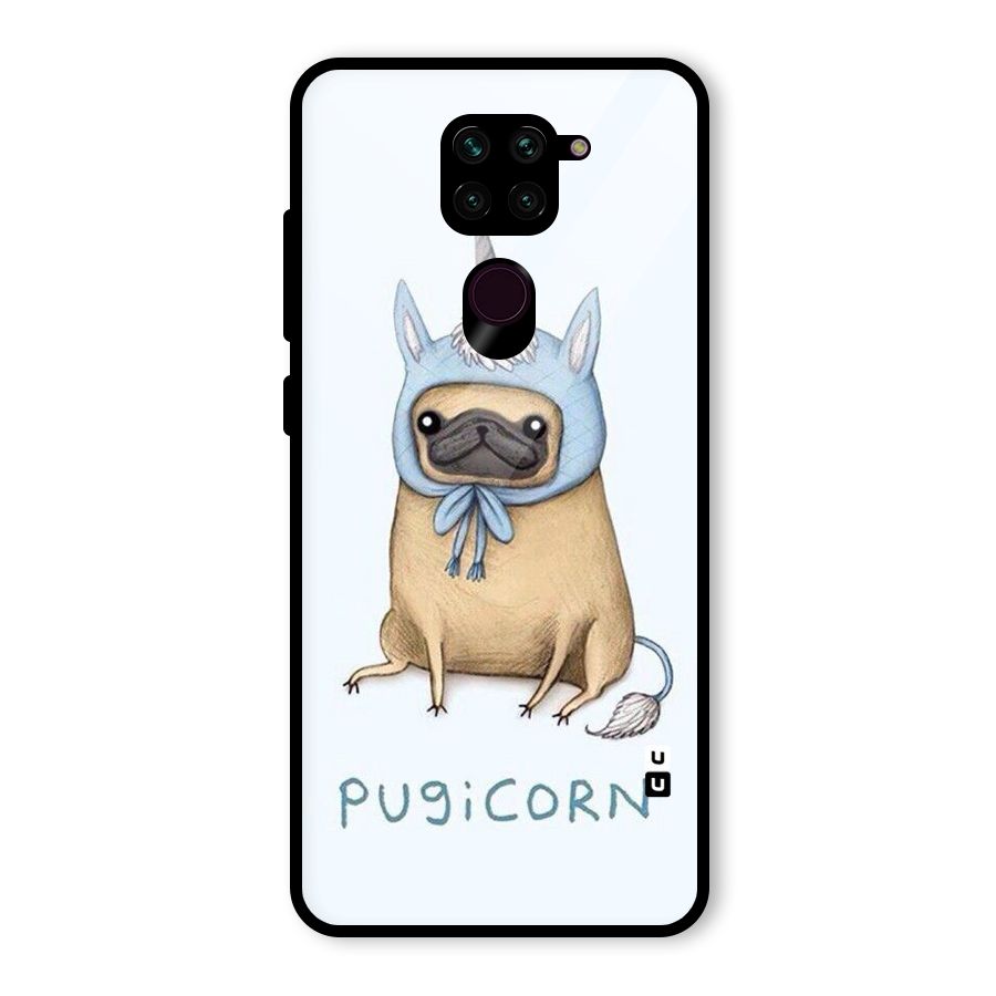 Pugicorn Glass Back Case for Redmi Note 9