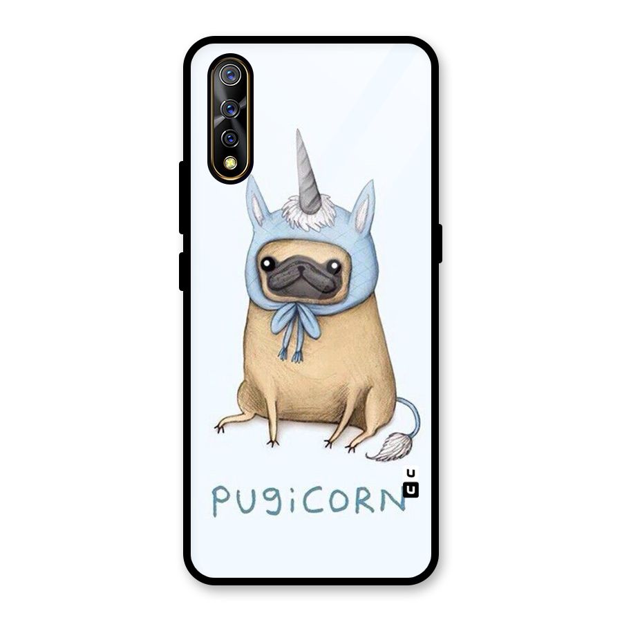 Pugicorn Glass Back Case for Vivo S1