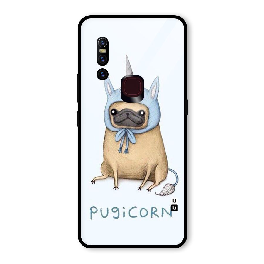 Pugicorn Glass Back Case for Vivo V15