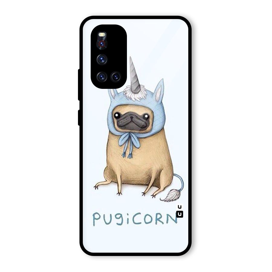 Pugicorn Glass Back Case for Vivo V19