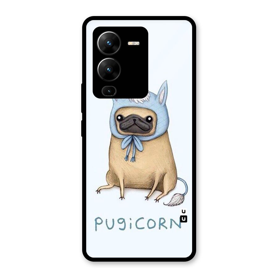 Pugicorn Glass Back Case for Vivo V25 Pro