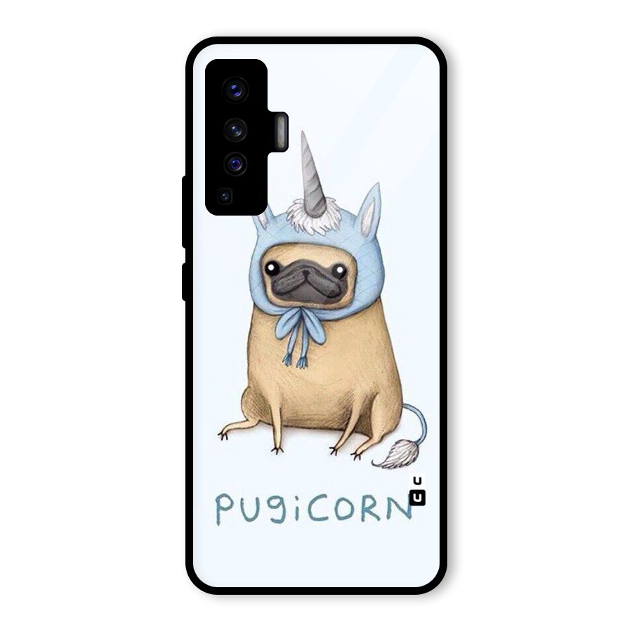 Pugicorn Glass Back Case for Vivo X50