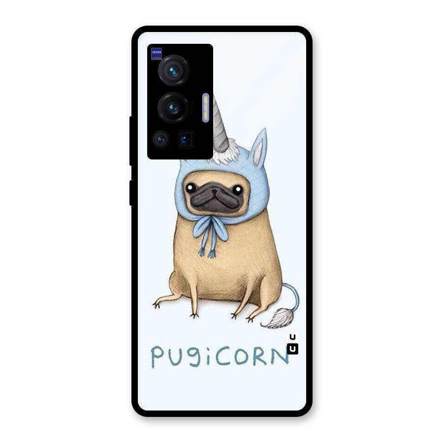 Pugicorn Glass Back Case for Vivo X70 Pro