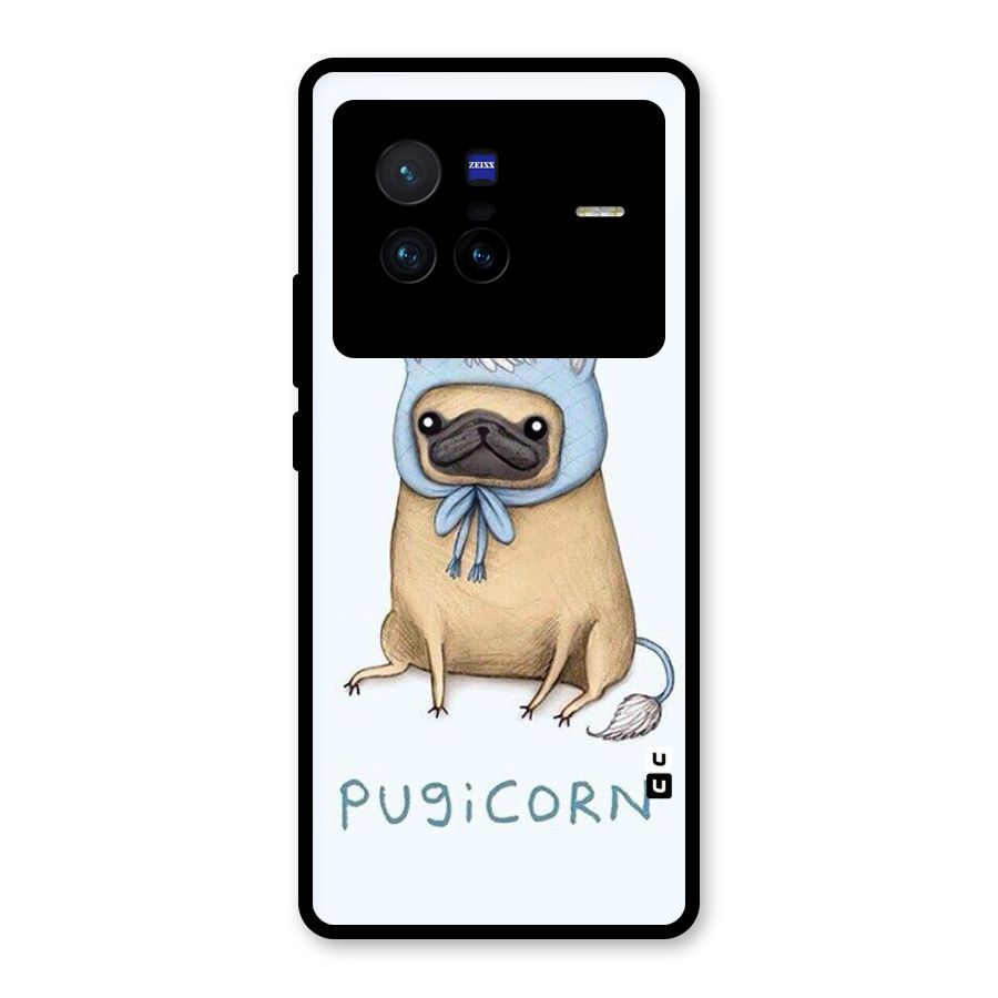 Pugicorn Glass Back Case for Vivo X80