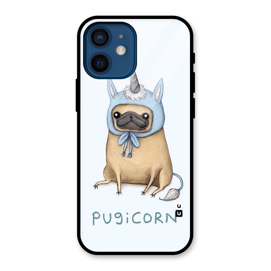 Pugicorn Glass Back Case for iPhone 12 Mini