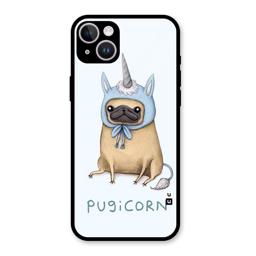 Pugicorn Glass Back Case for iPhone 14 Plus