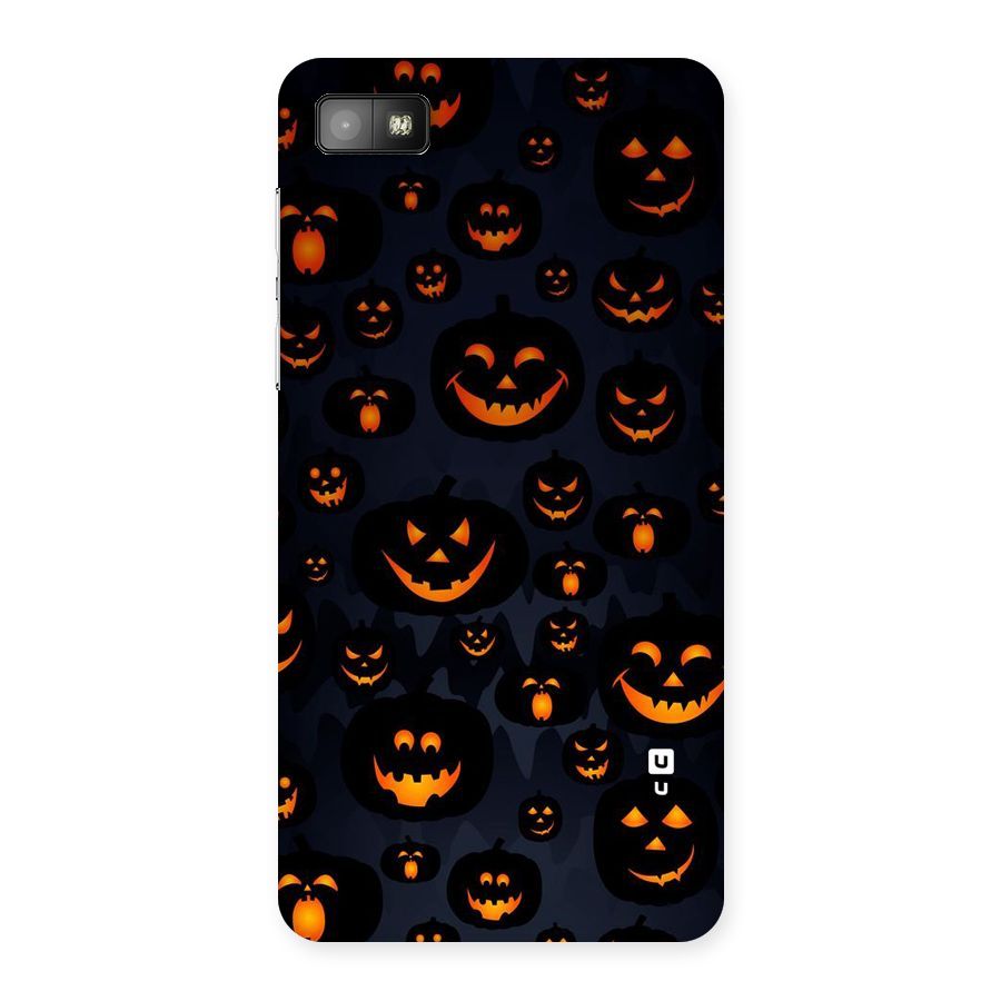 Pumpkin Smile Pattern Back Case for Blackberry Z10